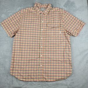 Columbia Men's Shirt L Vented Nylon Plaid Omni-Shade Sun Protection Size Large